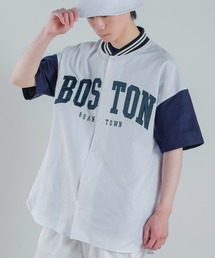 カレッジロゴ アップリケ 半袖 スタジアムシャツ