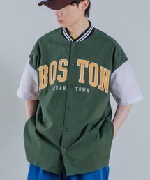 カレッジロゴ アップリケ 半袖 スタジアムシャツ