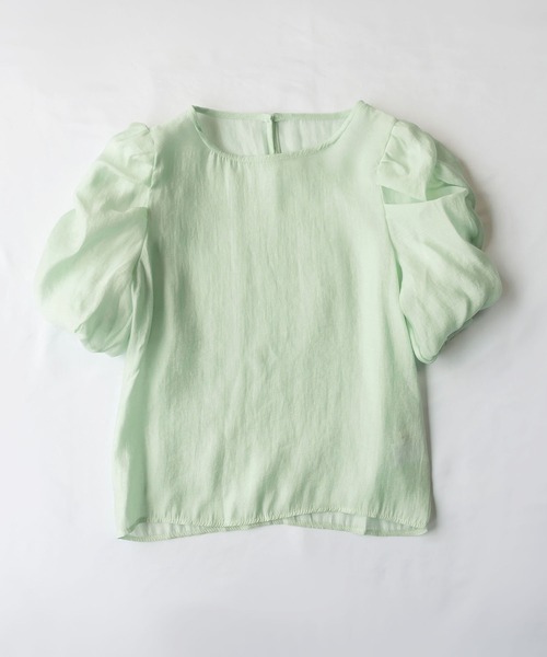 セール】※【 8color ／ 2size 】シャーリングパフスリーブ