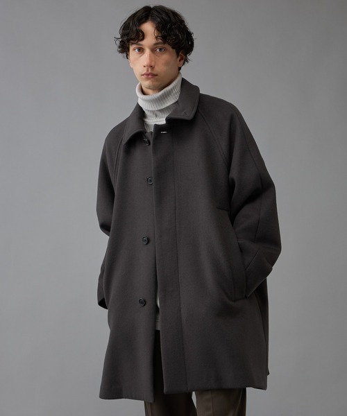 Lui's（ルイス）の「ハイクオリティ メルトンハーフコート（ステンカラーコート・メンズ・ブラック/グレー/ライトベージュ・SMALL/MEDIUM）」の15枚目の写真