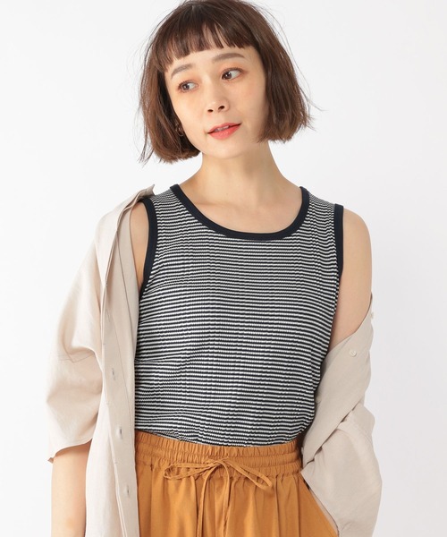 studio CLIP（スタディオクリップ）の「ハリヌキリブタンクトップ（タンクトップ・レディース・アイボリー/その他2/その他1/グリーン・MEDIUM/LARGE）」の4枚目の写真