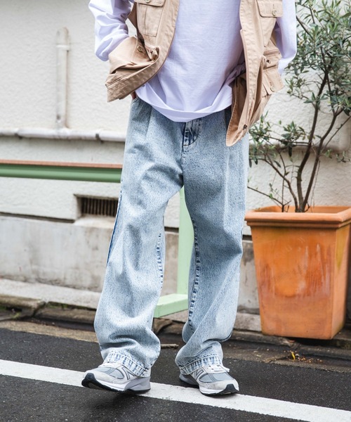 WEGO（ウィゴー）の「WEGO/ヴィンテージスケーターパンツ（チノパンツ・メンズ・スカイブルー/ブラック/ベージュ/パープル/ブラウン/グリーン/インディゴブルー/ライトインディゴブルー・SMALL/MEDIUM/LARGE）」の21枚目の写真