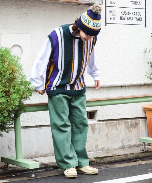 WEGO（ウィゴー）の「WEGO/ヴィンテージスケーターパンツ（チノパンツ・メンズ・スカイブルー/ブラック/ベージュ/パープル/ブラウン/グリーン/インディゴブルー/ライトインディゴブルー・SMALL/MEDIUM/LARGE）」の15枚目の写真