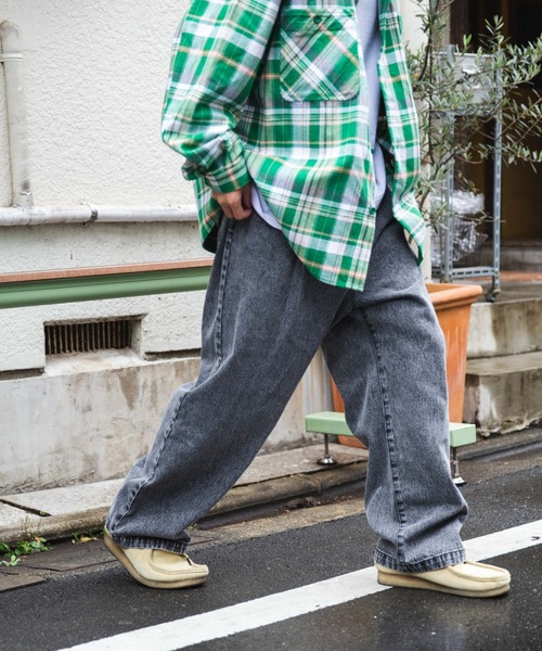 WEGO（ウィゴー）の「WEGO/ヴィンテージスケーターパンツ（チノパンツ・メンズ・スカイブルー/ブラック/ベージュ/パープル/ブラウン/グリーン/インディゴブルー/ライトインディゴブルー・SMALL/MEDIUM/LARGE）」の9枚目の写真