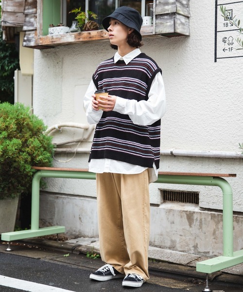 WEGO（ウィゴー）の「WEGO/ヴィンテージスケーターパンツ（チノパンツ・メンズ・スカイブルー/ブラック/ベージュ/パープル/ブラウン/グリーン/インディゴブルー/ライトインディゴブルー・SMALL/MEDIUM/LARGE）」の10枚目の写真