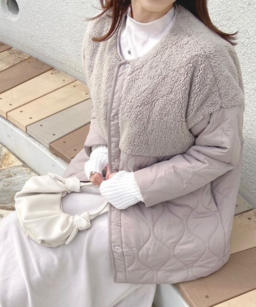 libelle more（リベル モア）の「ボアキルトミドル丈ノーカラー