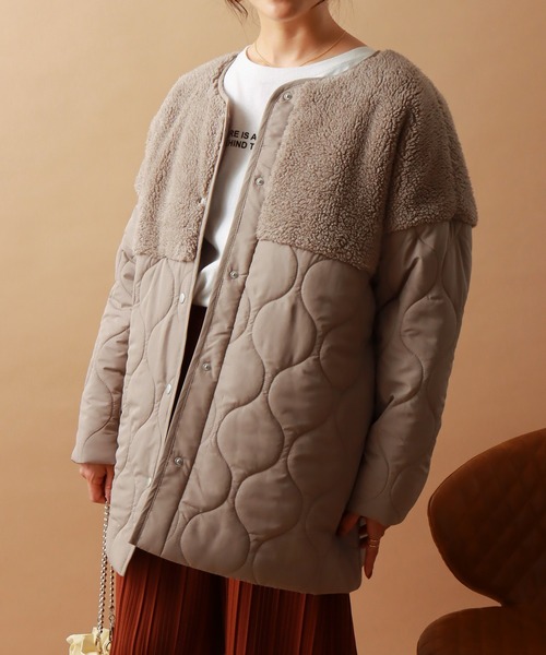 libelle more（リベル モア）の「ボアキルトミドル丈ノーカラー