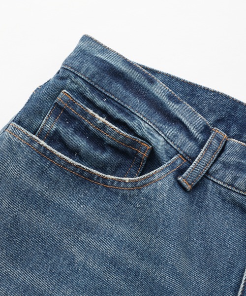 XLARGE（エクストララージ）の「CRASH DENIM PANTS/クラッシュ　ダメージ　デニム（デニムパンツ・メンズ・ブラック/ライトインディゴブルー・32inch/30inch/34inch/36inch）」の12枚目の写真