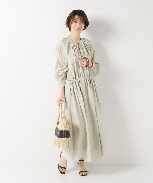 IENA(イエナ)の「【SKALL STUDIO/スカル スタジオ】Anniワンピース(ワンピース・レディース・グリーン・36)」の2枚目の写真