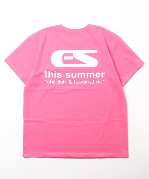 ESC STUDIO(イーエスシースタジオ)の「【ESC STUDIO/イーエスシースタジオ】childish fascination t-shirt/ワンポイントロゴ バックプリント プリントロゴ Tシャツ 半袖 ポケットTシャツ(Tシャツ/カットソー・メンズ・ブラック/ピンク/グリーン/杢グレー・ONE SIZE)」の9枚目の写真