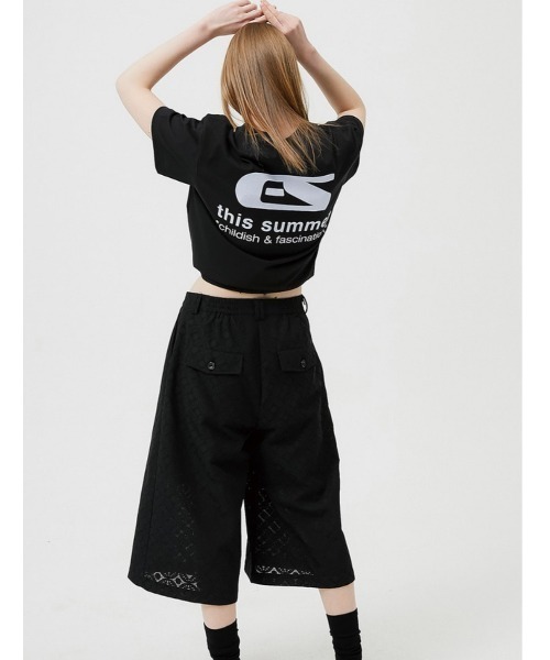 ESC STUDIO(イーエスシースタジオ)の「【ESC STUDIO/イーエスシースタジオ】childish fascination t-shirt/ワンポイントロゴ バックプリント プリントロゴ Tシャツ 半袖 ポケットTシャツ(Tシャツ/カットソー・メンズ・ブラック/ピンク/グリーン/杢グレー・ONE SIZE)」の1枚目の写真