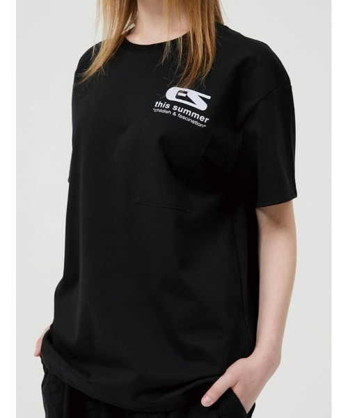 ESC STUDIO(イーエスシースタジオ)の「【ESC STUDIO/イーエスシースタジオ】childish fascination t-shirt/ワンポイントロゴ バックプリント プリントロゴ Tシャツ 半袖 ポケットTシャツ(Tシャツ/カットソー・メンズ・ブラック/ピンク/グリーン/杢グレー・ONE SIZE)」の18枚目の写真