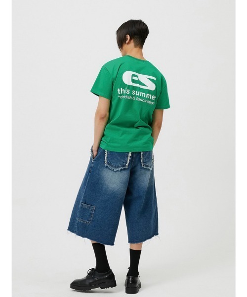 ESC STUDIO(イーエスシースタジオ)の「【ESC STUDIO/イーエスシースタジオ】childish fascination t-shirt/ワンポイントロゴ バックプリント プリントロゴ Tシャツ 半袖 ポケットTシャツ(Tシャツ/カットソー・メンズ・ブラック/ピンク/グリーン/杢グレー・ONE SIZE)」の12枚目の写真