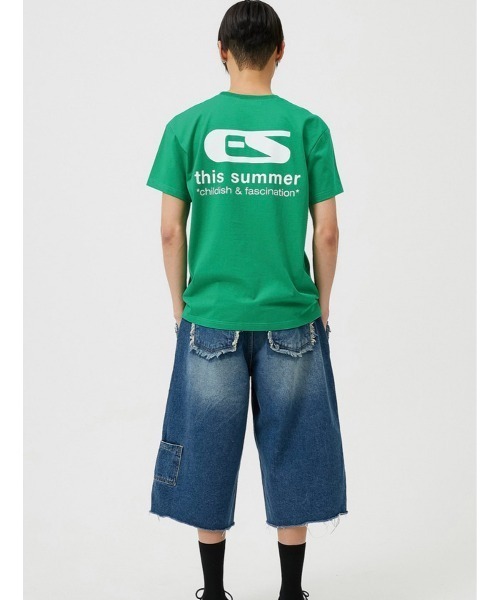 ESC STUDIO(イーエスシースタジオ)の「【ESC STUDIO/イーエスシースタジオ】childish fascination t-shirt/ワンポイントロゴ バックプリント プリントロゴ Tシャツ 半袖 ポケットTシャツ(Tシャツ/カットソー・メンズ・ブラック/ピンク/グリーン/杢グレー・ONE SIZE)」の16枚目の写真