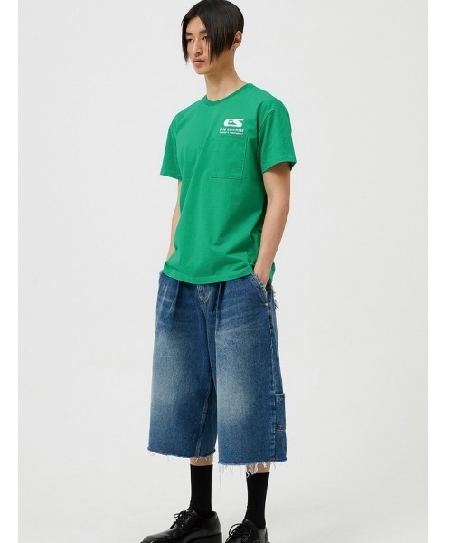 ESC STUDIO(イーエスシースタジオ)の「【ESC STUDIO/イーエスシースタジオ】childish fascination t-shirt/ワンポイントロゴ バックプリント プリントロゴ Tシャツ 半袖 ポケットTシャツ(Tシャツ/カットソー・メンズ・ブラック/ピンク/グリーン/杢グレー・ONE SIZE)」の7枚目の写真