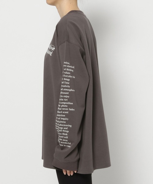 PAGEBOY(ページボーイ)の「モノトーンロゴロンT(Tシャツ/カットソー・レディース・チャコールグレー/オフホワイト/モカ・FREE)」の13枚目の写真