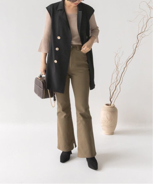 RANDA（ランダ）の「ストレッチフレアパンツ（その他パンツ・レディース・ブラウン/カーキ/クリーム・1/0）」の12枚目の写真