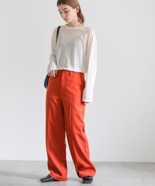 select MOCA(セレクトモカ)の「シアールーズビッグトップス(Tシャツ/カットソー・レディース・ブラック/ベージュ/ピンク/アイボリー・FREE)」の8枚目の写真