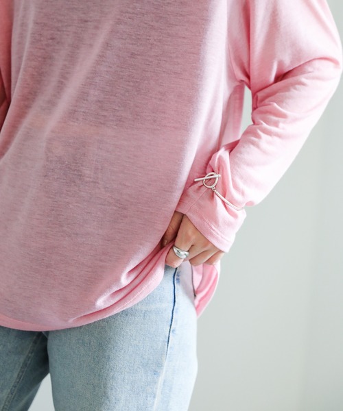 select MOCA(セレクトモカ)の「シアールーズビッグトップス(Tシャツ/カットソー・レディース・ブラック/ベージュ/ピンク/アイボリー・FREE)」の22枚目の写真
