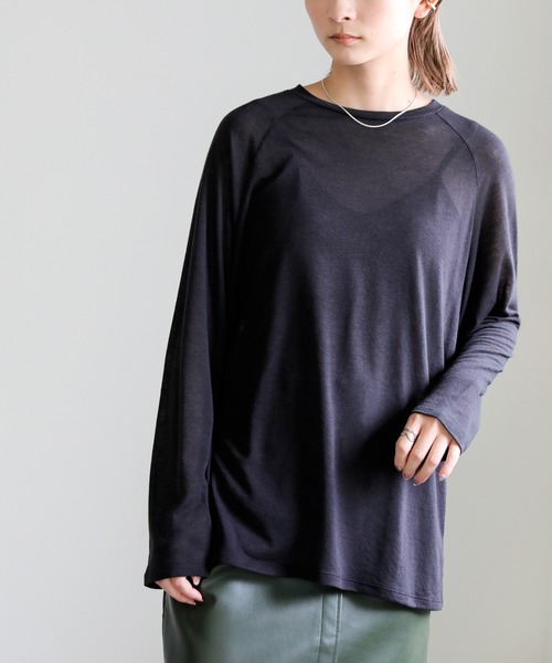 select MOCA(セレクトモカ)の「シアールーズビッグトップス(Tシャツ/カットソー・レディース・ブラック/ベージュ/ピンク/アイボリー・FREE)」の19枚目の写真