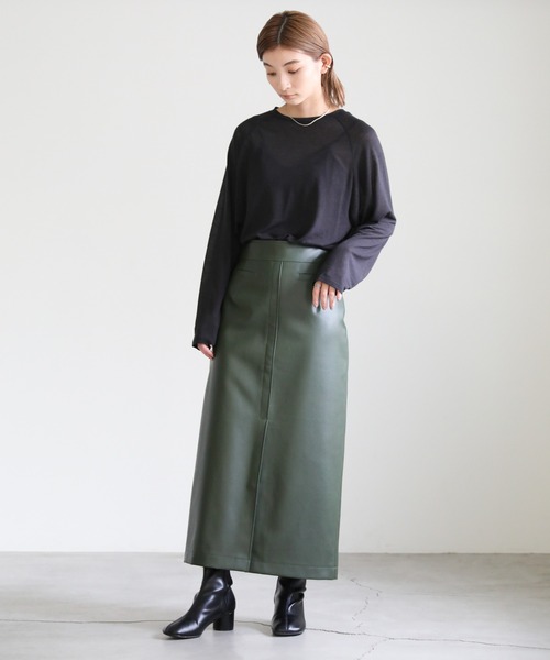 select MOCA(セレクトモカ)の「シアールーズビッグトップス(Tシャツ/カットソー・レディース・ブラック/ベージュ/ピンク/アイボリー・FREE)」の16枚目の写真