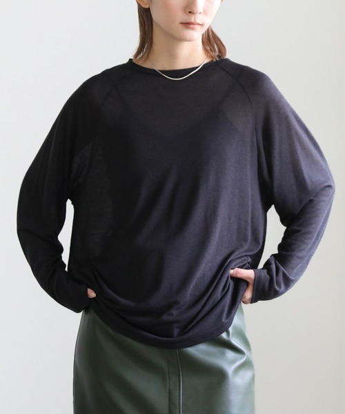 select MOCA(セレクトモカ)の「シアールーズビッグトップス(Tシャツ/カットソー・レディース・ブラック/ベージュ/ピンク/アイボリー・FREE)」の18枚目の写真