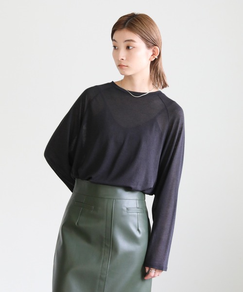 select MOCA(セレクトモカ)の「シアールーズビッグトップス(Tシャツ/カットソー・レディース・ブラック/ベージュ/ピンク/アイボリー・FREE)」の17枚目の写真