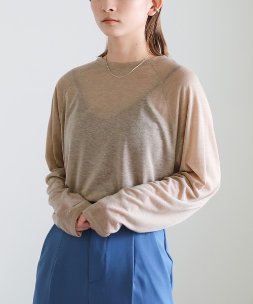 select MOCA(セレクトモカ)の「シアールーズビッグトップス(Tシャツ/カットソー・レディース・ブラック/ベージュ/ピンク/アイボリー・FREE)」の11枚目の写真