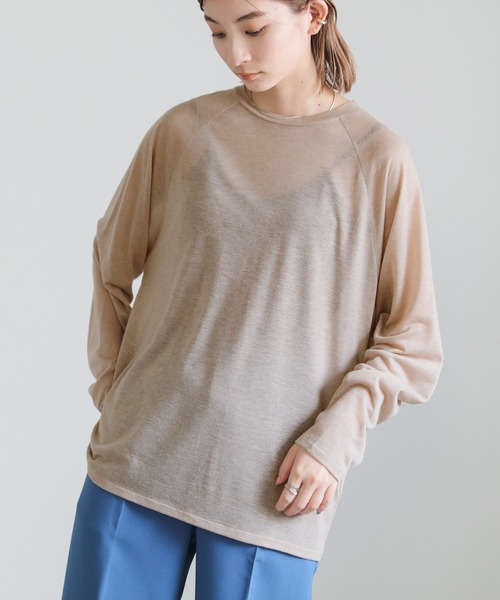 select MOCA(セレクトモカ)の「シアールーズビッグトップス(Tシャツ/カットソー・レディース・ブラック/ベージュ/ピンク/アイボリー・FREE)」の14枚目の写真