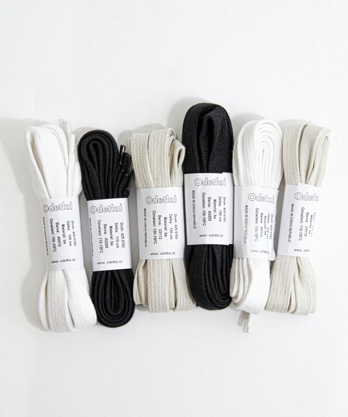 REPRODUCTION OF FOUND(リプロダクションオブファウンド)の「Odetka (オデトカ) / コットン ファットシューレース 110cm / 150cm スニーカー FAT SHOE LACE(シューズアクセサリー・メンズ・ホワイト/ブラック/アイボリー/ライトグレー・110/150)」の5枚目の写真