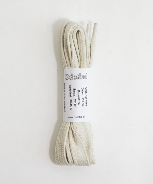 REPRODUCTION OF FOUND(リプロダクションオブファウンド)の「Odetka (オデトカ) / コットン ファットシューレース 110cm / 150cm スニーカー FAT SHOE LACE(シューズアクセサリー・メンズ・ホワイト/ブラック/アイボリー/ライトグレー・110/150)」の8枚目の写真