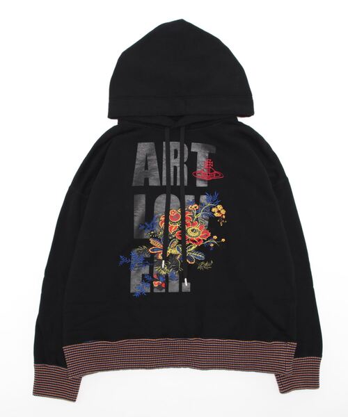 Vivienne Westwood（ヴィヴィアンウエストウッド）の「ﾌﾗﾜｰｵｰﾌﾞｴﾝﾌﾞﾛｲﾀﾞﾘｰ裏毛ﾌｰﾃﾞｨｰ（スウェット・レディース・ブラック/グレー・FREE）」の2枚目の写真