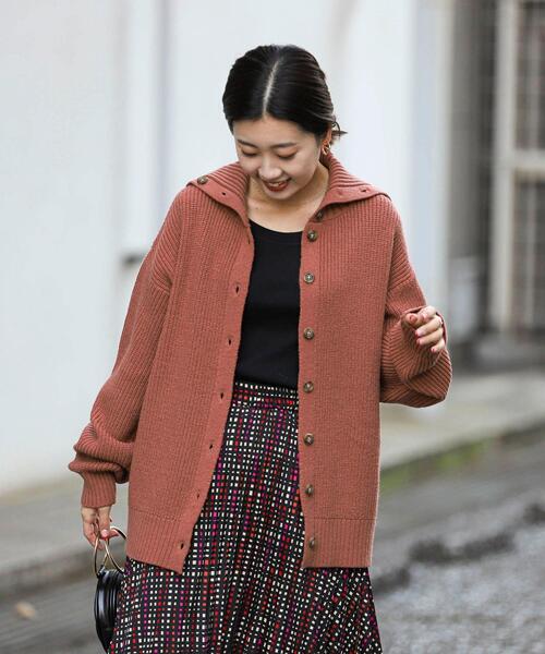 coen（コーエン）の「［洗える］もちふわ2WAYオフタートルニット（ニット/セーター・レディース・ライトブルー/ライム/ナチュラル/レンガ・M/L）」の6枚目の写真