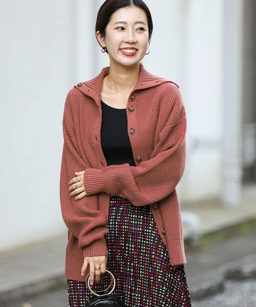 coen（コーエン）の「［洗える］もちふわ2WAYオフタートルニット（ニット/セーター・レディース・ライトブルー/ライム/ナチュラル/レンガ・M/L）」の8枚目の写真