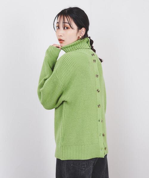 coen（コーエン）の「［洗える］もちふわ2WAYオフタートルニット（ニット/セーター・レディース・ライトブルー/ライム/ナチュラル/レンガ・M/L）」の10枚目の写真