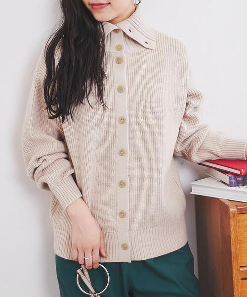 coen（コーエン）の「［洗える］もちふわ2WAYオフタートルニット（ニット/セーター・レディース・ライトブルー/ライム/ナチュラル/レンガ・M/L）」の18枚目の写真