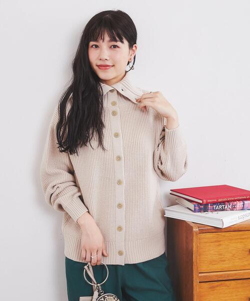 coen（コーエン）の「［洗える］もちふわ2WAYオフタートルニット（ニット/セーター・レディース・ライトブルー/ライム/ナチュラル/レンガ・M/L）」の19枚目の写真