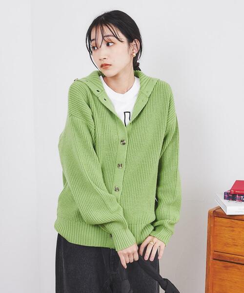 coen（コーエン）の「［洗える］もちふわ2WAYオフタートルニット（ニット/セーター・レディース・ライトブルー/ライム/ナチュラル/レンガ・M/L）」の22枚目の写真