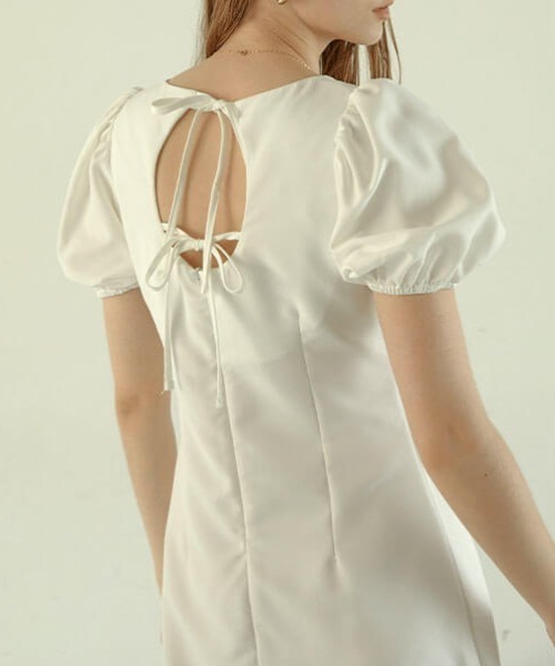 ACYM（アシーム）の「Back tie lady ワンピース（ワンピース・レディース・ホワイト/ブラック・FREE）」の16枚目の写真