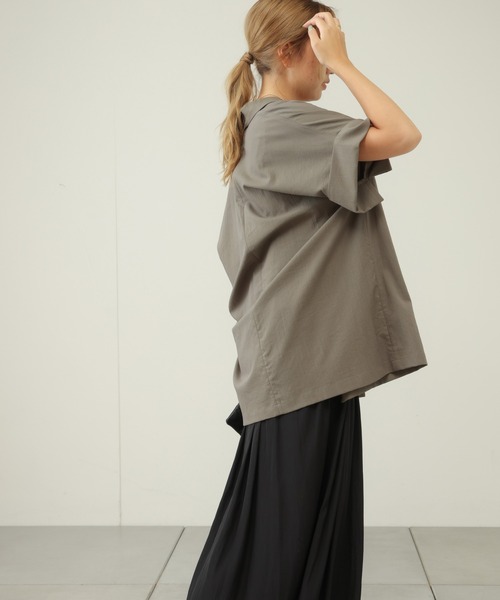 OUVRAGE CLASSE（ウヴラージュクラス）の「半袖テーラージャケット（その他アウター・レディース・ブラック/カーキ・FREE）」の9枚目の写真