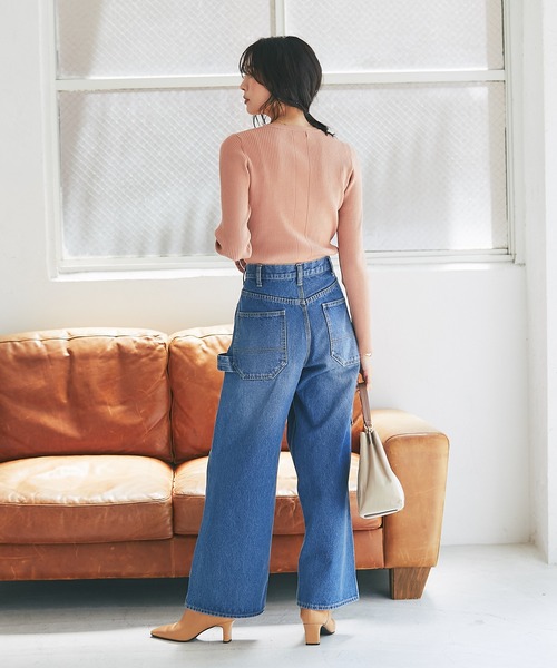 RIVE DROITE(リヴドロワ)の「MONN.:. (モン)/デニムペインターパンツ(デニムパンツ・レディース・ブルー・36/38)」の19枚目の写真