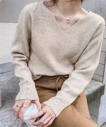 FREE STYLISTS（フリー スタイリスト）の「Vネックロングスリーブニット（ニット/セーター）」