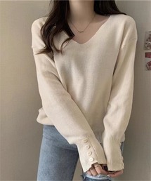 FREE STYLISTS（フリー スタイリスト）の「Vネックロングスリーブニット（ニット/セーター）」