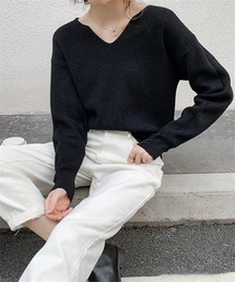 FREE STYLISTS（フリー スタイリスト）の「Vネックロングスリーブニット（ニット/セーター）」