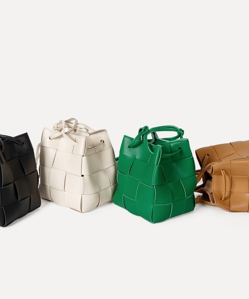 CORPUS TOKYO（コーパス トーキョー）の「ビッグイントレチャートショルダーバッグ（ショルダーバッグ・レディース・ホワイト/ブラック/グリーン/キャメル・FREE）」の12枚目の写真