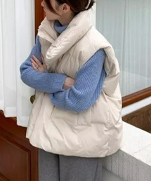 フェイクダウンオーバーサイズベスト