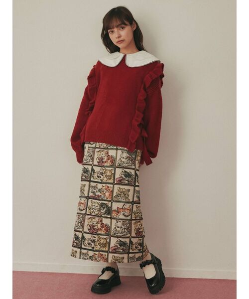 merry jenny（メリージェニー）の「サイドリボンニット（ニット/セーター・レディース・ブラック/レッド/アイボリー・FREE）」の18枚目の写真