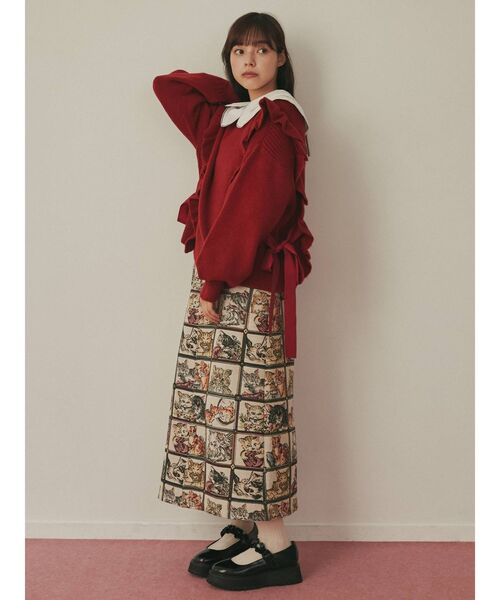 merry jenny（メリージェニー）の「サイドリボンニット（ニット/セーター・レディース・ブラック/レッド/アイボリー・FREE）」の22枚目の写真