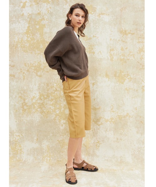 ALEXIA STAM（アリシアスタン）の「Fake Leather Half Pants /フェイクレザーハーフパンツ（その他パンツ・レディース・マスタード/ブラウン/ブラック・S/M）」の14枚目の写真