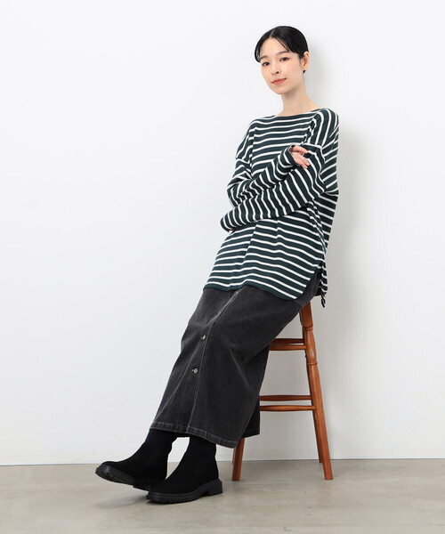 ONIGIRI(オニギリ)の「リブブーツ(ブーツ・レディース・ブラック/ブラウン・24.5cm/23.5cm)」の3枚目の写真